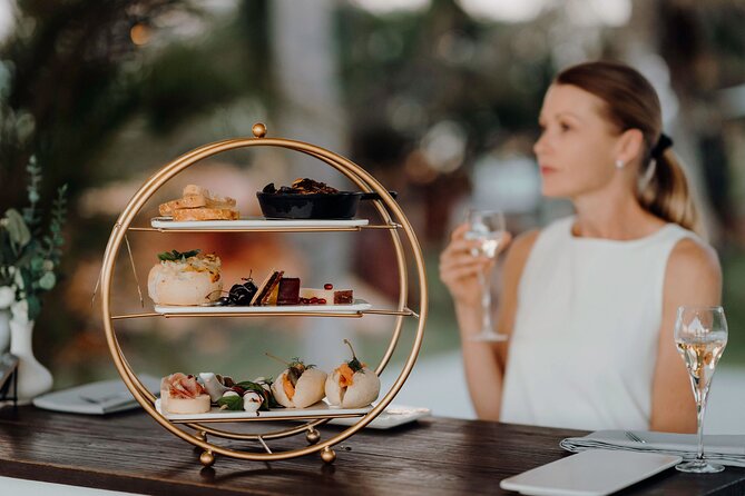 Boab and Myrtle Chandon High Tea in Broome - Kimberley flavours you can taste: Boab, Myrtle, and pearl meat ceviche