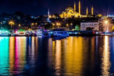 Bosphorus Night Lights: Guided Cruise With Tea and Cookies - Sarıdemir meeting point: quick start, no hotel pickup