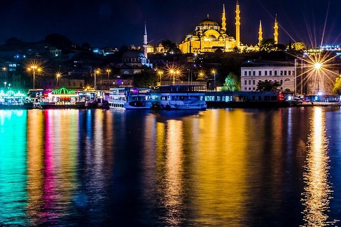 Bosphorus Night Lights: Guided Cruise With Tea and Cookies - Sarıdemir meeting point: quick start, no hotel pickup
