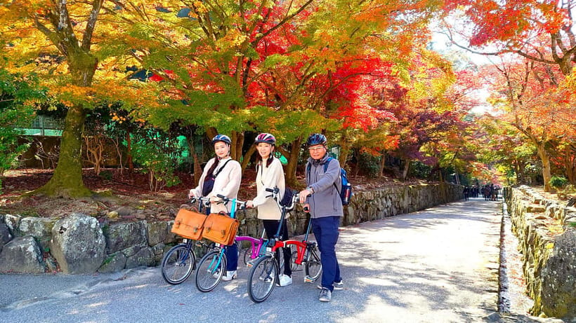 Cycling Tour at Uji's Matcha Green Tea Fields and Heritage - Meeting at the Tea Jar Post and getting set up fast
