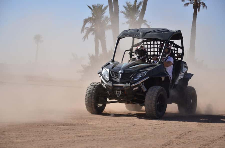 From Marrakech: Palm Grove Quad Bike Tour with Mint Tea - Helmet, goggles, and the “practice first” briefing that makes quad riding doable