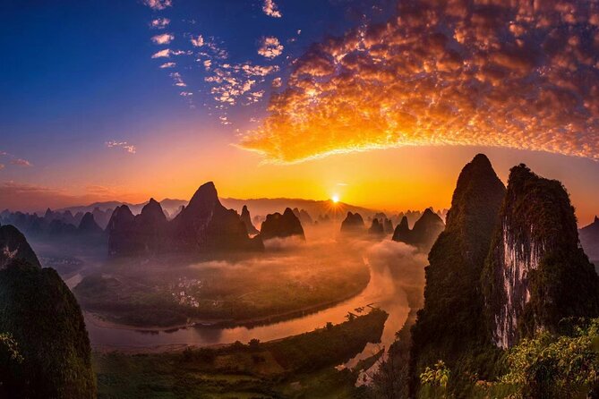 Full-day Tour: Spectacular Sunrise, Tea Plantation & Sunset - Li River tea plantation time: reed hats, leaf picking, and a real tea service