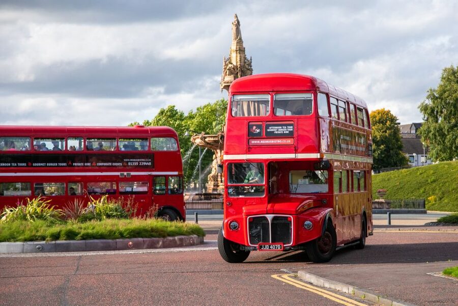 Glasgow: Vintage Bus Tour with Afternoon Tea or Gin - The Glasgow sights you actually pass: People’s Palace and Kelvingrove area