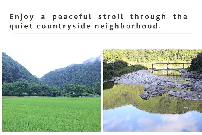 Home Experience: Tea Ceremony & Moss Garden Walk(Day trip) - Entering a rural Hiroshima valley from JR Kabe Station