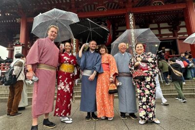 Kimono and Tea Ceremony in Asakusa Private Food Tour With Guide - Getting dressed the right way: kimono, obi, and wooden sandals
