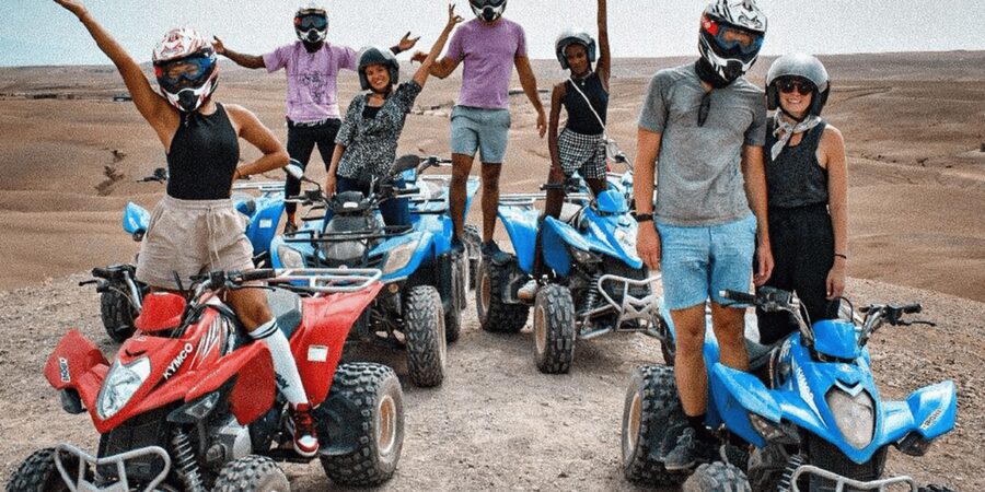 Marrakech: Agafay Desert Buggy bike 1000cc, Tea & Transfer - Seat Choice and Group Size: Two-Seaters vs Four-Seaters