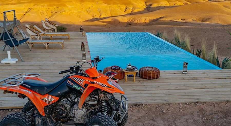 Marrakech: Agafay Desert Quad Bike, with Pool swim Lunch Tea - How Agafay feels different from a typical desert tour