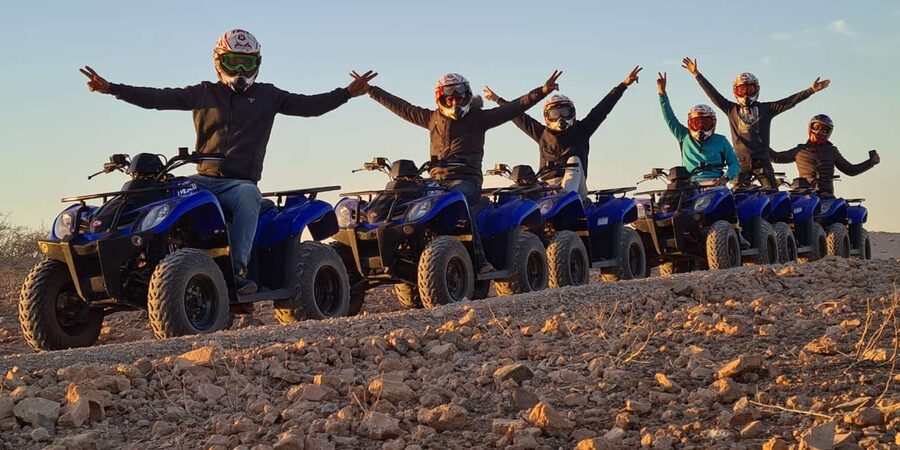 Marrakech: Desert and Palm Grove Quad Tour with Tea - Palm grove views and the perfect photo break