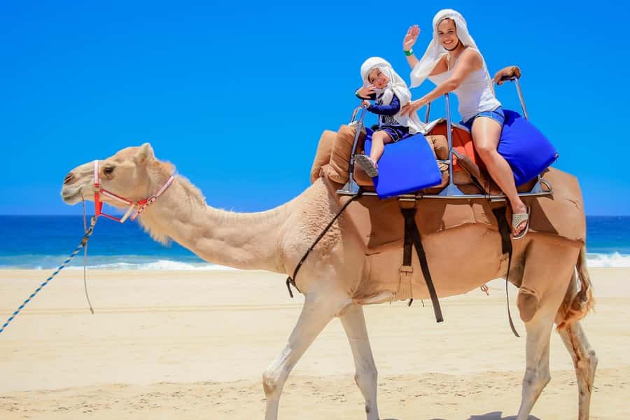Tangier: sunset, tea, camel ride, Cape Spartel and caves. - Secret stop by the coast: where the camel ride and sunset actually happen