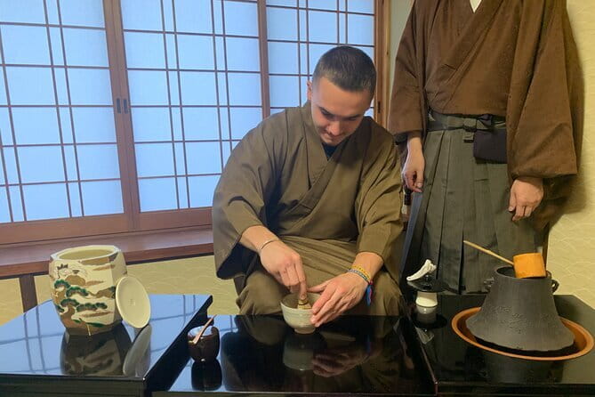 Tea Ceremony in 150 Years Old Townhouse with Tables and Chairs - What you actually drink and eat: Uji matcha plus seasonal sweets