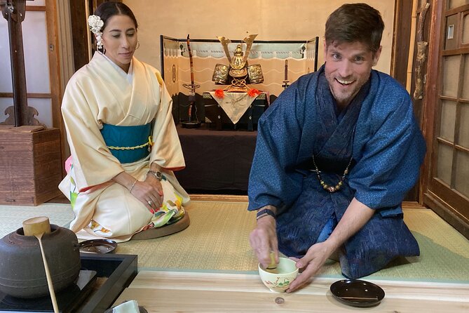 Visiting to Katsura Imperial villa and tea ceremony experience - Antique kimono fitting with Tokusaburo Miyagawa’s guidance