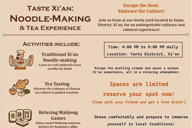 Xi'an Noodle Making and Tea Tasting Experience - Where you meet (and why it matters more than you think)