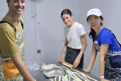 Xi'an Noodle Making and Tea Tasting Experience - Rolling Biangbiang noodles: chewy is the whole point
