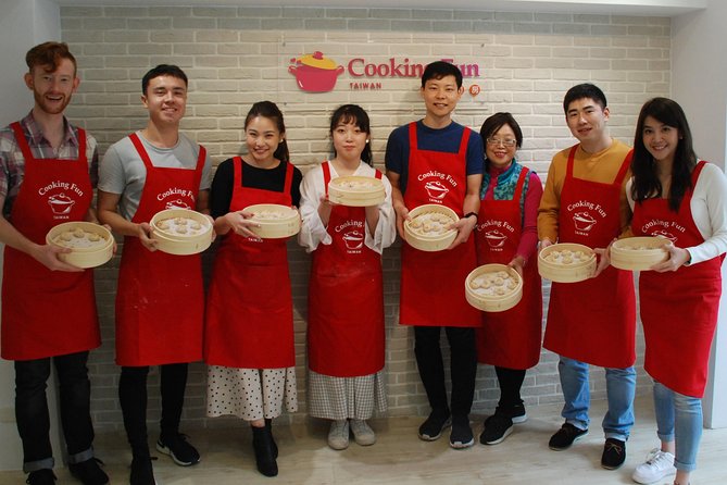 Xiao Long Bao, Chicken vermicelli with mushroom and sesame oil, Tofu strips salad, Bubble milk tea. Taiwan Traditional Delicacies Experience-A (Taipei Cooking Class) - Entering the class space near Sun Yat-sen Memorial Hall: getting oriented fast
